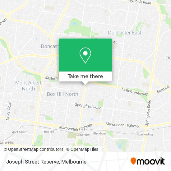 Mapa Joseph Street Reserve