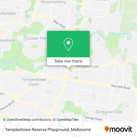 Templestowe Reserve Playground map