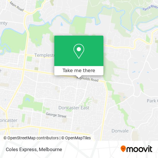 Coles Express map