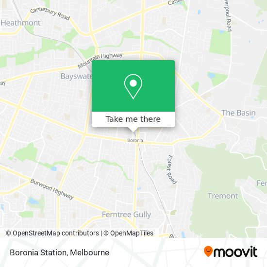 Mapa Boronia Station