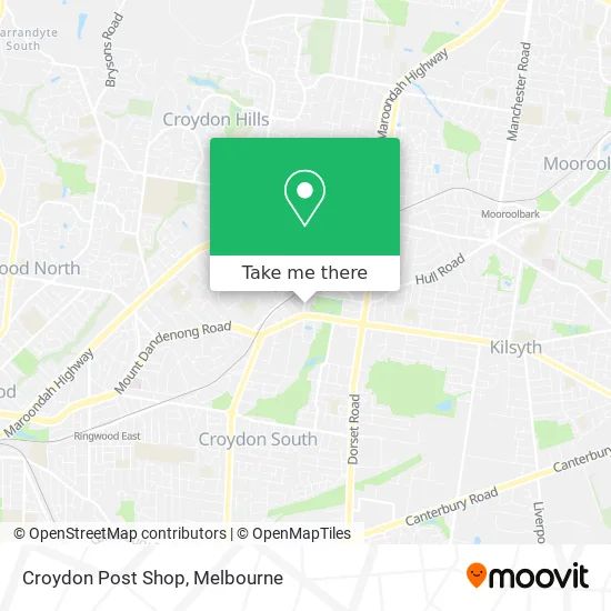 Croydon Post Shop map