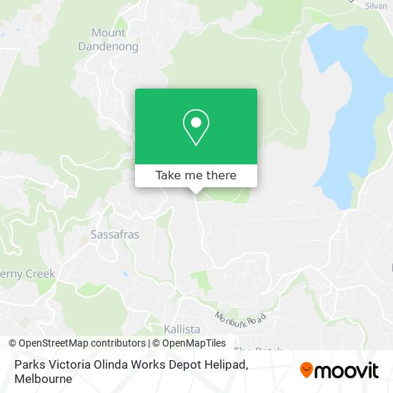 Parks Victoria Olinda Works Depot Helipad map