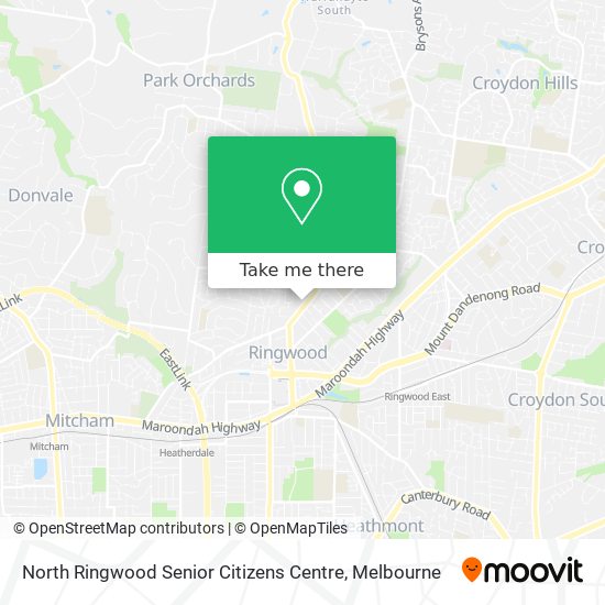 North Ringwood Senior Citizens Centre map