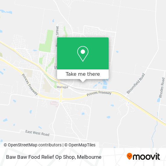 Baw Baw Food Relief Op Shop map