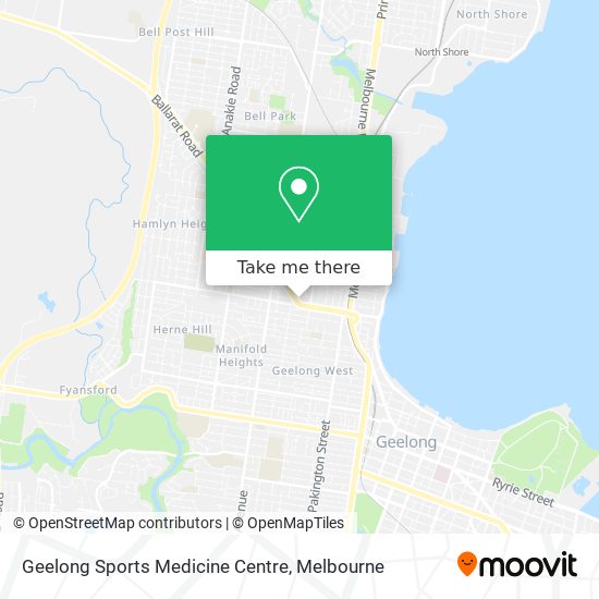 Mapa Geelong Sports Medicine Centre