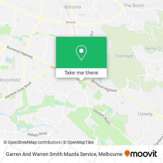 Garren And Warren Smith Mazda Service map
