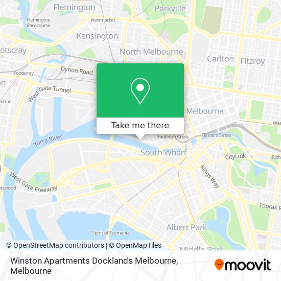 Mapa Winston Apartments Docklands Melbourne