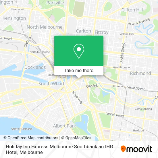 Holiday Inn Express Melbourne Southbank an IHG Hotel map