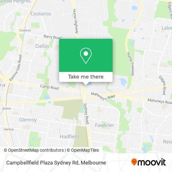 Campbellfield Plaza Sydney Rd map