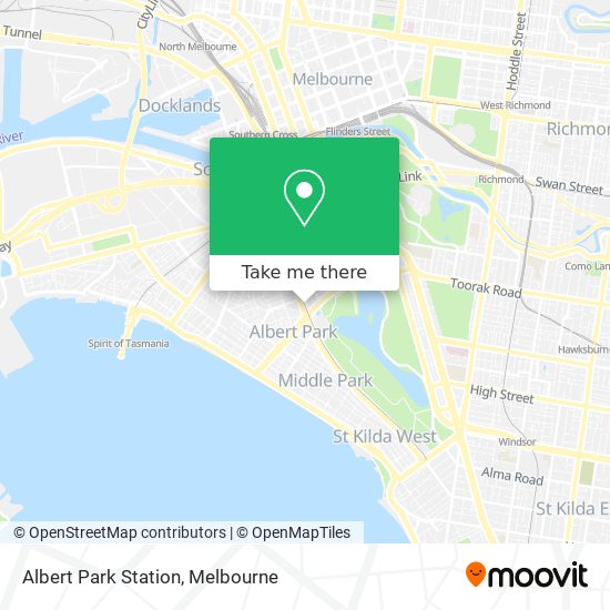 Albert Park Station map