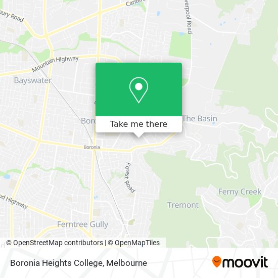 Mapa Boronia Heights College