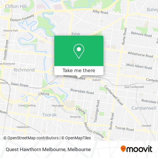 Quest Hawthorn Melbourne map