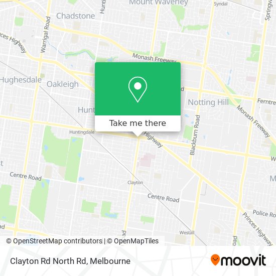 Clayton Rd North Rd map