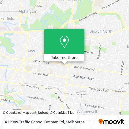 Mapa 41 Kew Traffic School Cotham Rd