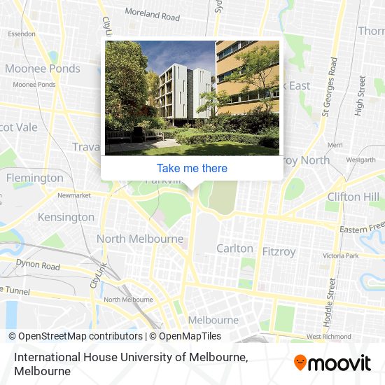 International House University of Melbourne map