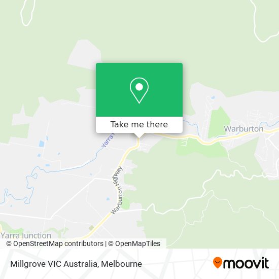 Millgrove VIC Australia map