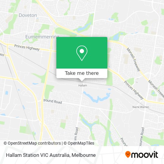 Hallam Station VIC Australia map