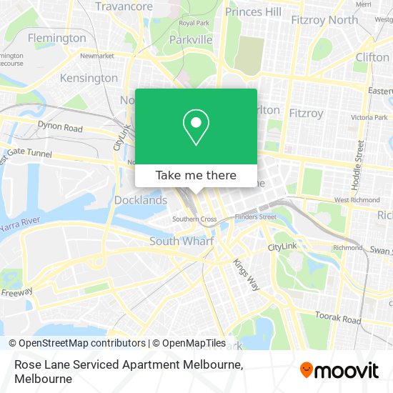 Rose Lane Serviced Apartment Melbourne map