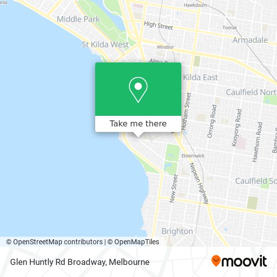 Glen Huntly Rd Broadway map