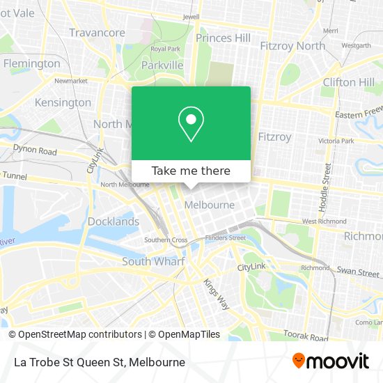 La Trobe St Queen St map