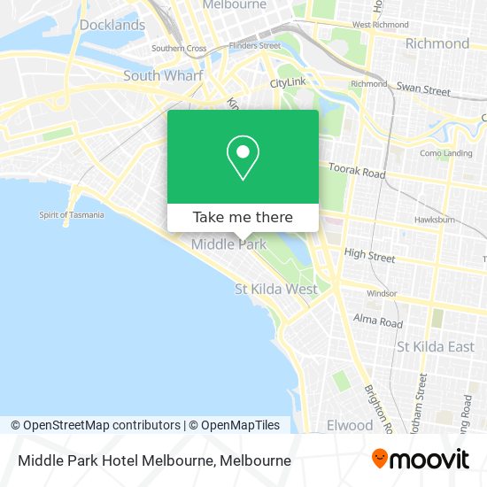 Middle Park Hotel Melbourne map