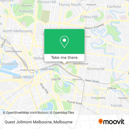 Quest Jolimont Melbourne map