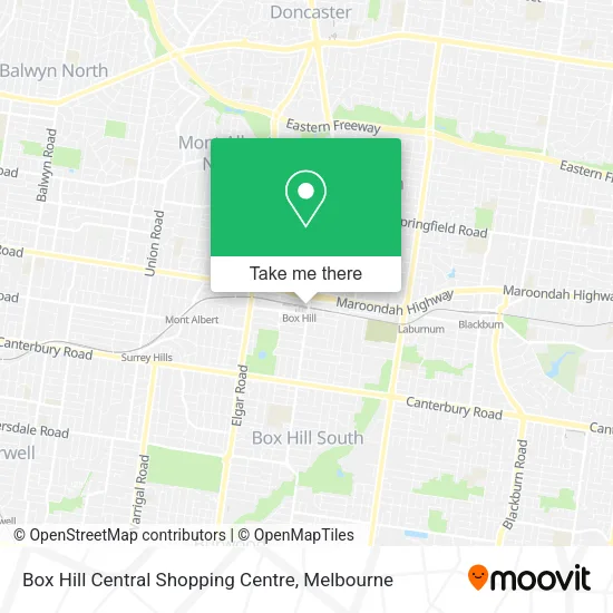 Box Hill Central Shopping Centre map