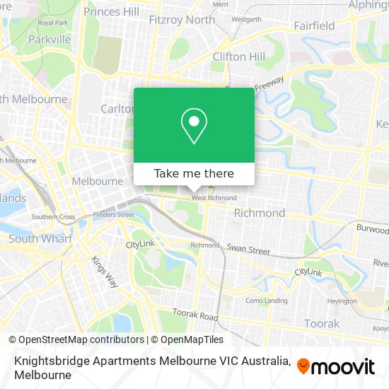 Mapa Knightsbridge Apartments Melbourne VIC Australia