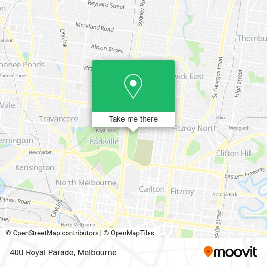 400 Royal Parade map
