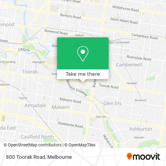 Mapa 800 Toorak Road