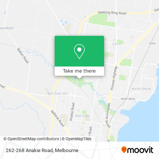 Mapa 262-268 Anakie Road