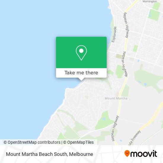 Mapa Mount Martha Beach South