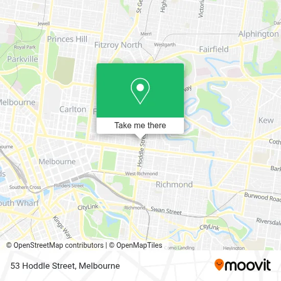 Mapa 53 Hoddle Street