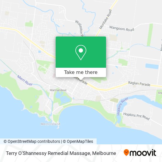Terry O'Shannessy Remedial Massage map