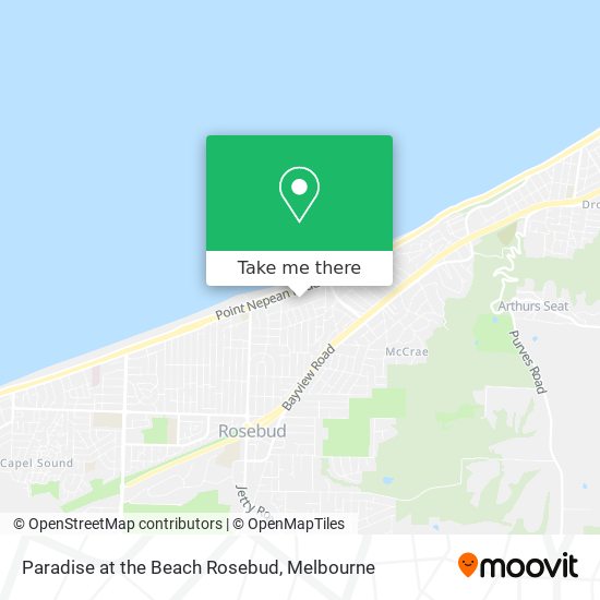 Paradise at the Beach Rosebud map