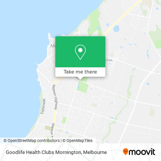 Goodlife Health Clubs Mornington map