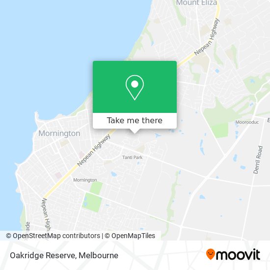 Oakridge Reserve map