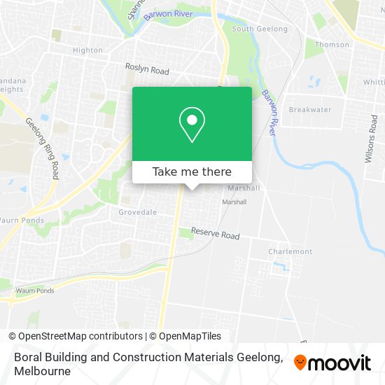 Boral Building and Construction Materials Geelong map