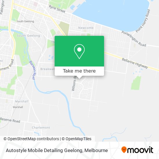 Autostyle Mobile Detailing Geelong map