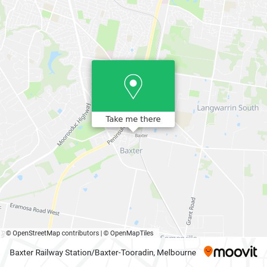 Mapa Baxter Railway Station / Baxter-Tooradin