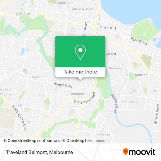 Traveland Belmont map