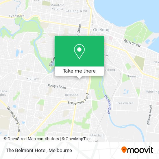 The Belmont Hotel map