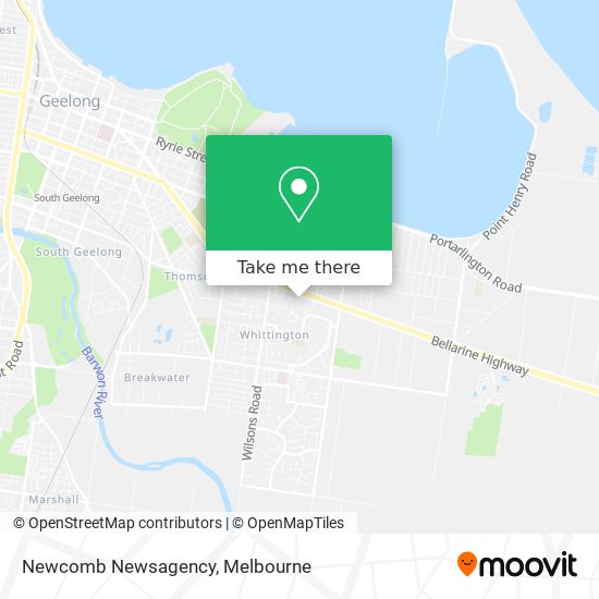 Newcomb Newsagency map