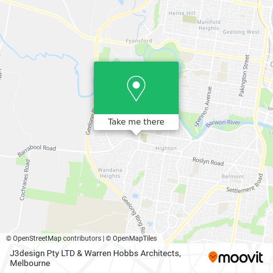 J3design Pty LTD & Warren Hobbs Architects map