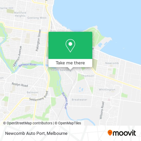 Mapa Newcomb Auto Port