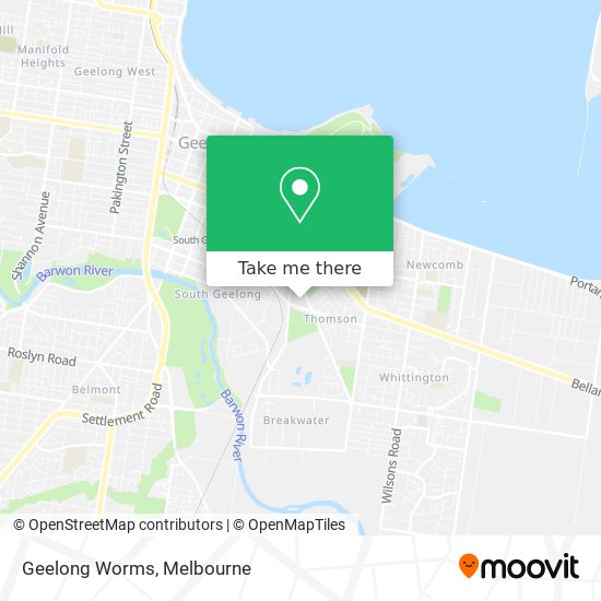 Mapa Geelong Worms