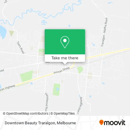 Downtown Beauty Traralgon map