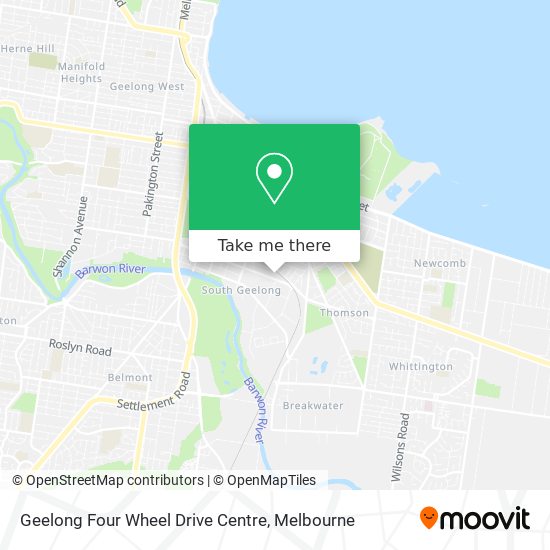 Mapa Geelong Four Wheel Drive Centre