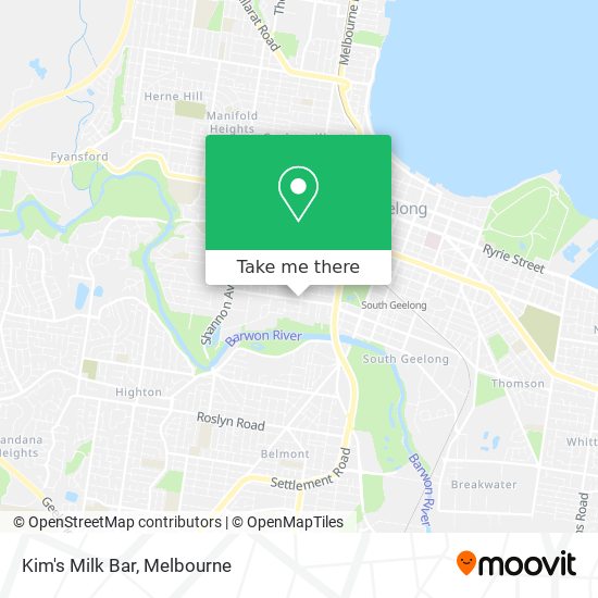 Kim's Milk Bar map