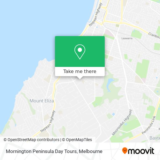 Mapa Mornington Peninsula Day Tours